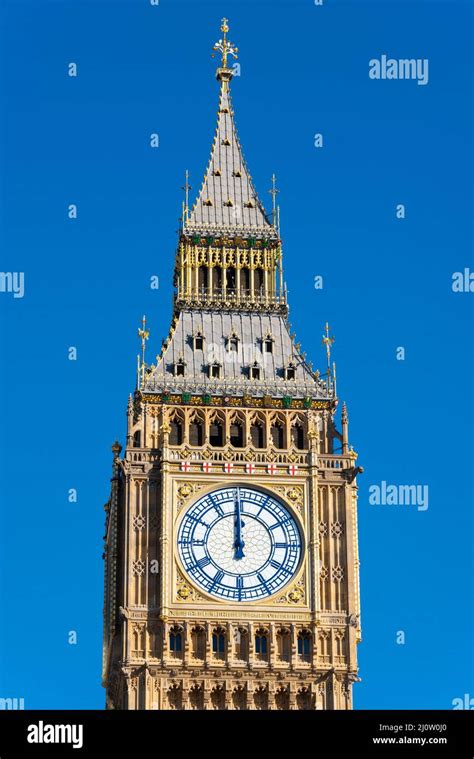 Recently Uncovered Restored Elizabeth Tower Big Ben Of The Palace Of