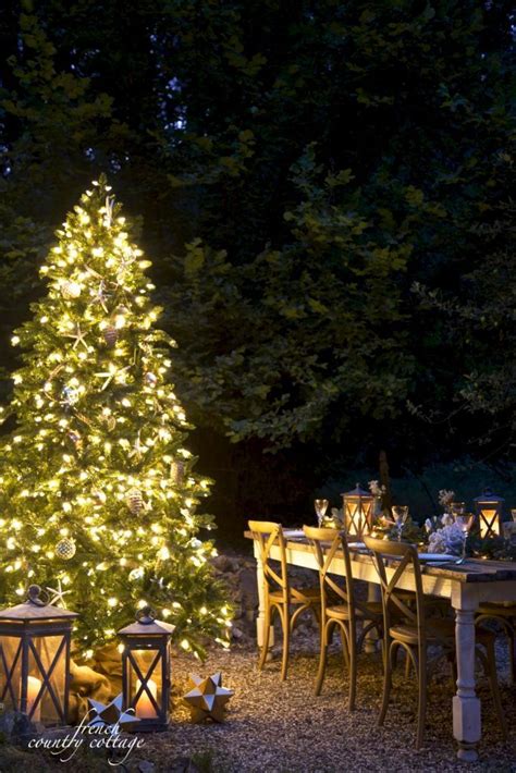 Coastal Christmas Tree And Table French Country Cottage French
