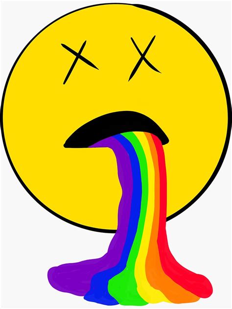 Emoji Regenbogen Kotze Gesicht Sticker Von Km83 Redbubble