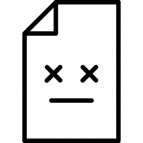 Database Document Error Failed Missing Data Icon