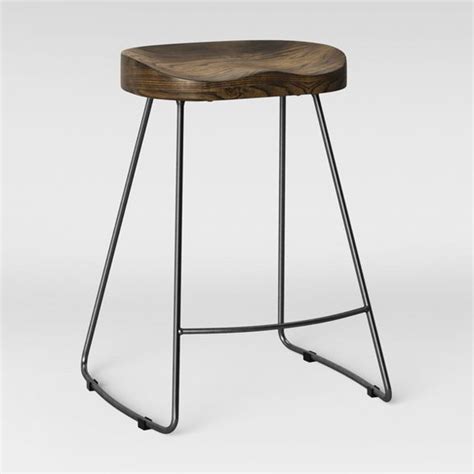Fdw kitchen counter height / metal barstools set of 4 yongchuang metal barstools industrial counter height bar stools set of 4 (26 wood top low. Hull Low Back Wood/Metal Counter Stool - Threshold™ in ...