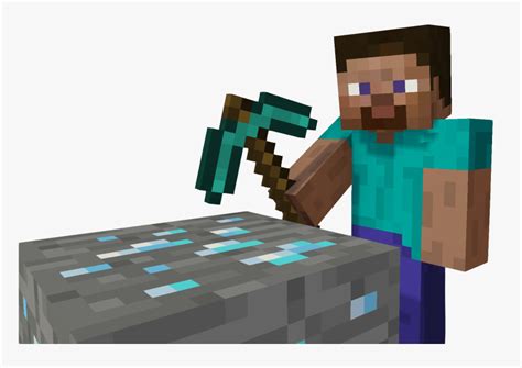 Download Steve Mines A Minecraft Steve With Pickaxe Hd Png Download