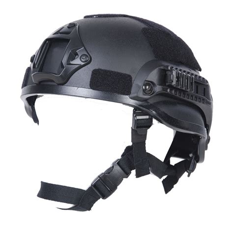 Mich 2002 Nvg And Rail Mount Helmet Replica Airsoft Head Gear Black