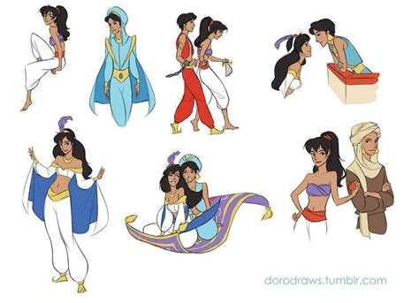 Jazmin Y Aladdin Cambio De Rol Disney Gender Bender Disney Disney Fan Art