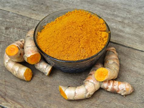 Turmeric Root And Powder Stock Photo Stock Image Image Of Spice Root