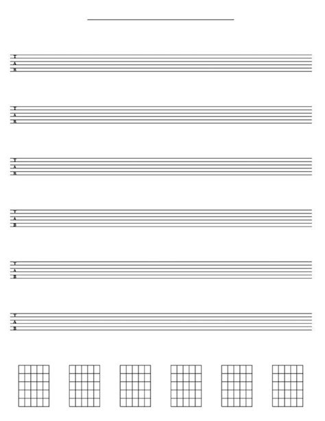 Blank Guitar Tab And Notebook Printable Pdf Etsy