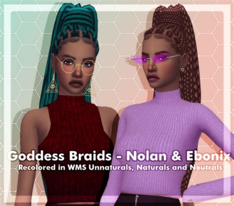 Goddess Braidsdreads Sims Hair Womens Hairstyles Sims