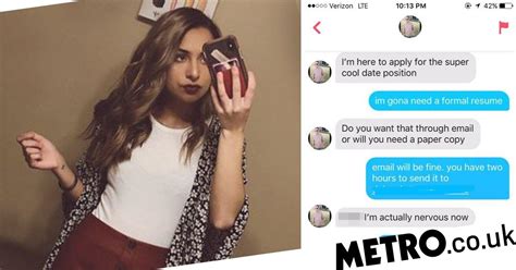 Man Sends Hilarious Cv To Tinder Match To Apply To Be Her Date Metro News