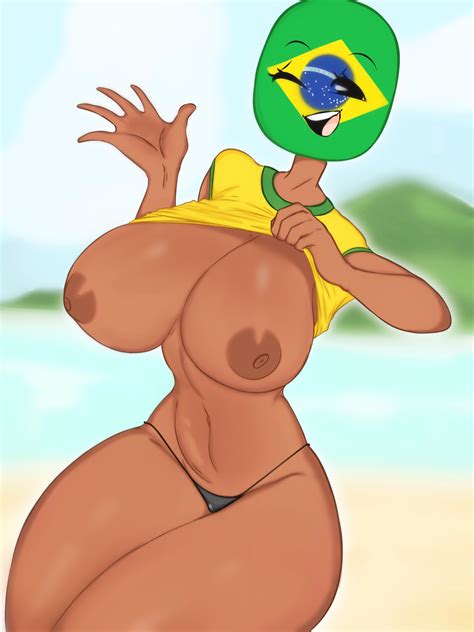 Rule 34 1girls Beach Big Breasts Brazil Countryhumans Breasts Clothed Countryhumans
