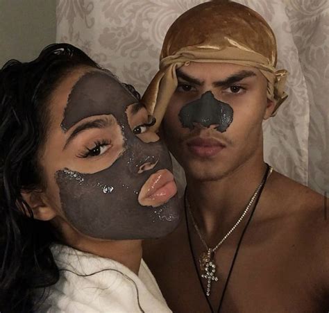 Baddiepins123♡ Cute Black Couples Black Couples Goals Black Couple Face Mask