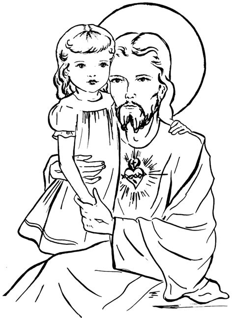 Desenho De Jesus Abraçando Menina Para Colorir Tudodesenhos