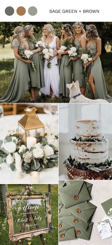 8 Best Springsummer Wedding Color Ideas For 2020 Green Brown Wedding