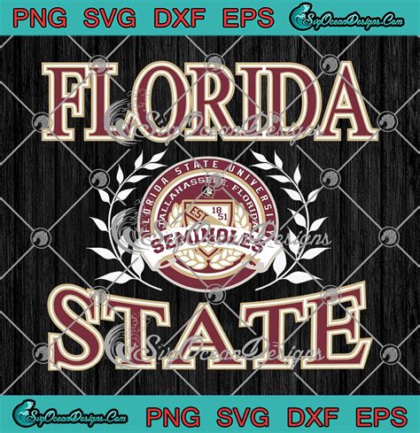 Florida State Seminoles Laurels Logo Svg Florida State University Svg