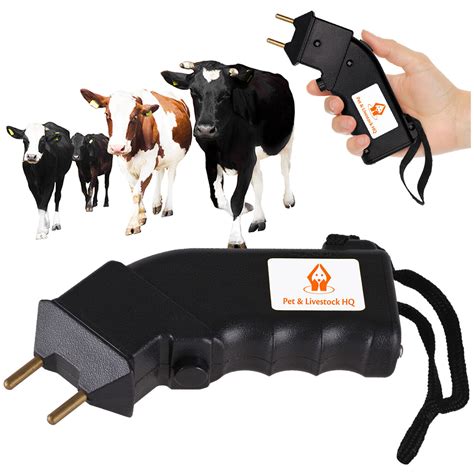Electric Cattle Prod Prodder 4000v Shock Handheld Cow Livestock Stock Battery Ebay