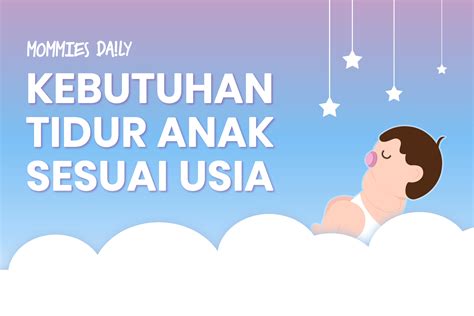 Infografik Kebutuhan Tidur Anak Sesuai Usia