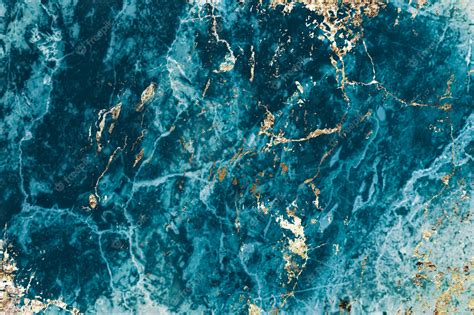Free Photo Blue And Gold Marble Textured Background