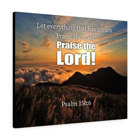 Size 24 18 Scripture Canvas Praise The Lord Psalm 1506 Christian