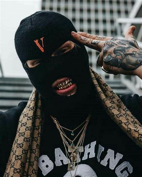 Mafia Gangster Gangster Girl Toca Ninja Ski Mask Tattoo Thug Life