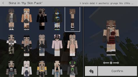 Mcpebedrock Aesthetic Skin Pack Male And Female Minecraft Skins