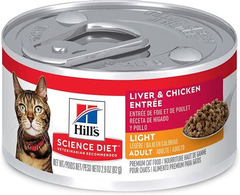 Hills Science Diet Adult Light Liver And Chicken Entree Canned Cat Food
