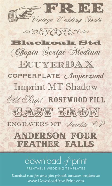 Rustic Wedding Invitation Fonts