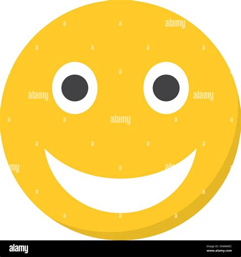 Smiling Emoji With Open Mouth Vector Illustration Stock Vector Image