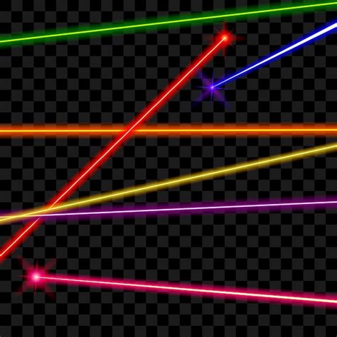 Free Vector Vector Laser Beams On Transparent Plaid Background Ray