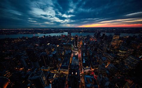 New York City At Sunset 5k Retina Ultra Hd Wallpaper Background Image
