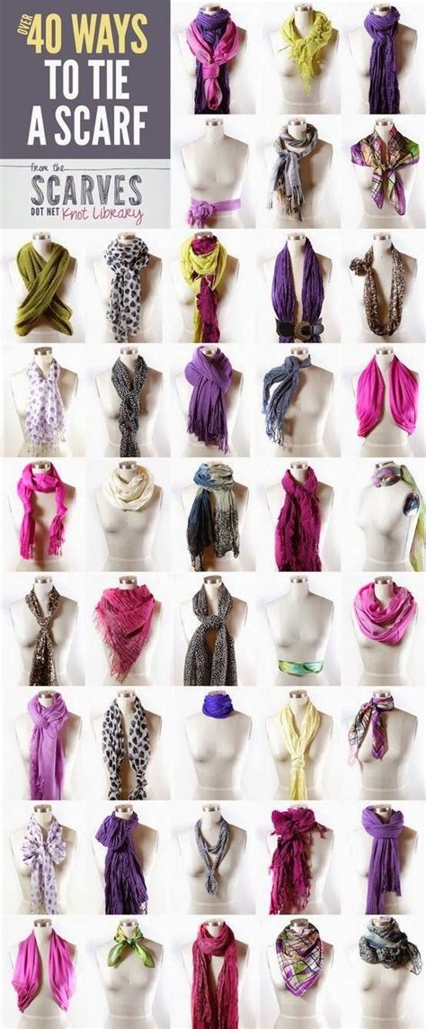 40 Ways To Tie A Scarf Knot Library The Lovely Side Ways To Tie Scarves Ways To Wear A