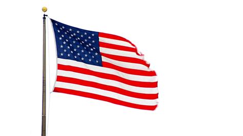 3d Animation Of An American Flag Swinging Loopable Stock Footage Video