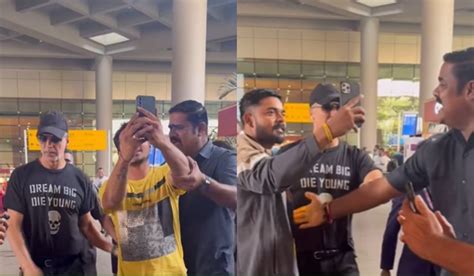 Akshay Kumars Bodyguard Pushed The Fan The Actor Took Immediate