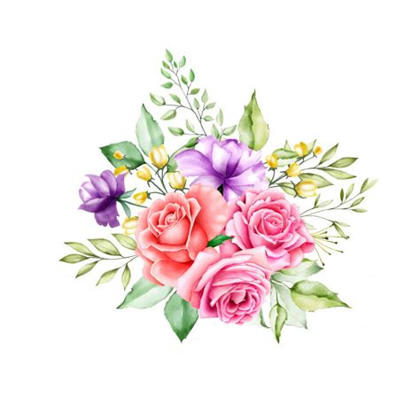 Premium Vector Floral Design Bouquet Wedding Card Template