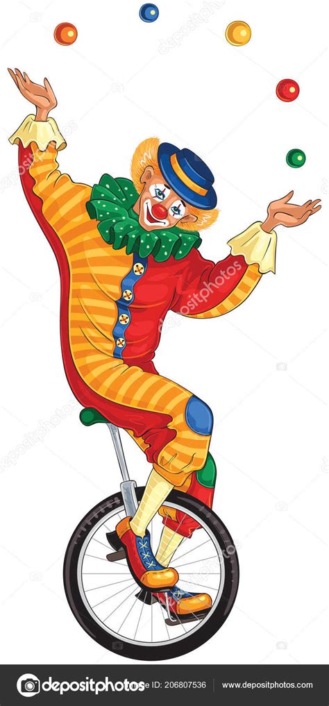 Pictures Unicycle Cartoon Cartoon Circus Clown Juggling Balls