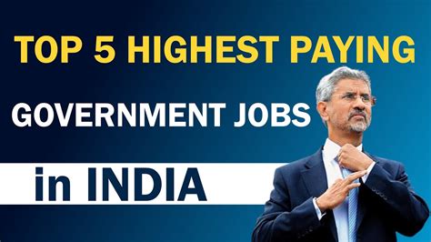 Top 5 Highest Paying Government Jobs In India Youtube