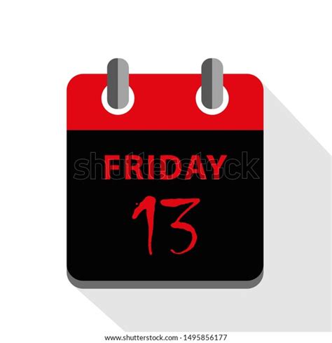 Friday 13th Calendar Icon Illustration Stock Illustration 1495856177