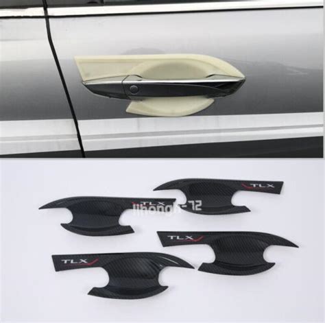 For Acura Tlx Carbon Fiber Abs Exterior Door Handle Bowls