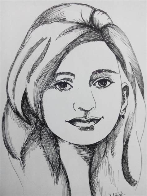 Entry 52 By Qshahnawaz For 35 Winners Portrait Sketch Pen And Pencil