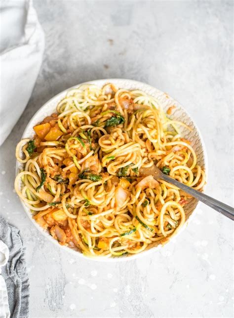 Maybe you would like to learn more about one of these? Zucchini Noodles with Vegetable Lentil Sauce - Running on ...