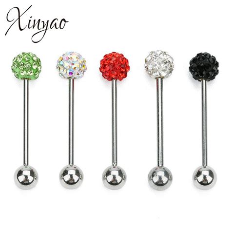 Buy Xinyao 1pcs Tongue Piercing Colorful Ball Bar