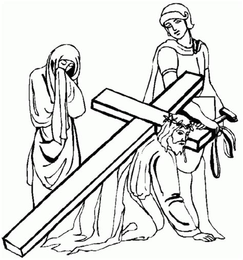 Jesus On Cross Coloring Page Az Coloring Pages Clipart Best