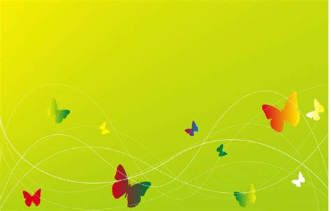 Elegant Green Bg With Butterfly Backgrounds Background Powerpoint