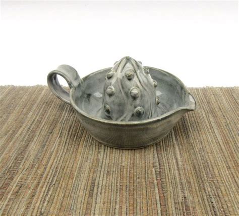 Citrus Juicer Hand Made Ceramic Pottery Juicer In Grey With Etsy