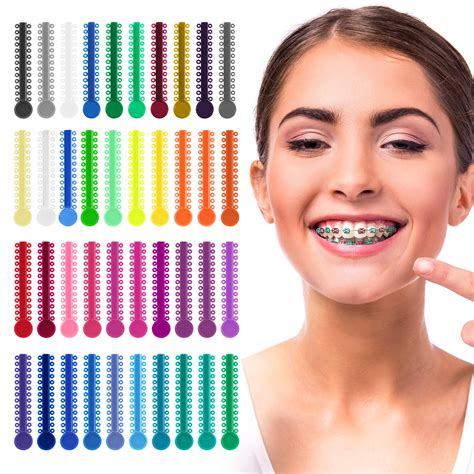 Orthodontic Ligature Ties Braces Color Bands 1040 PCS Annhua Dental