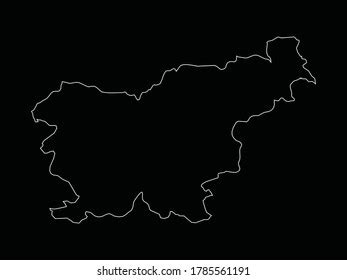 Vector Illustration Outline Map Slovenia On Stock Vector Royalty Free