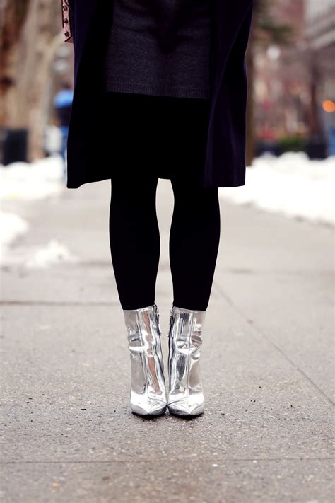 How To Style The Silver And Gold Metallic Boot Inthefrow Metallic