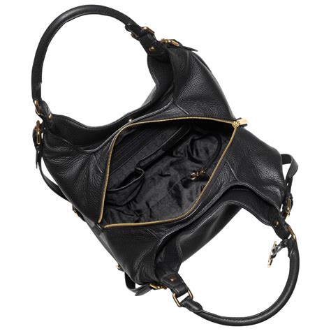 Michael Michael Kors Bedford Leather Large Shoulder Tote Bag In Black