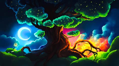 3840x2160 Magical Tree Art 4k Wallpaper Hd Fantasy 4k