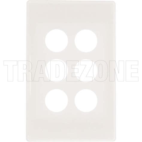 Legrand 6 Gang Excel Life Dedicated Switch Cover Plate Ice Ed770