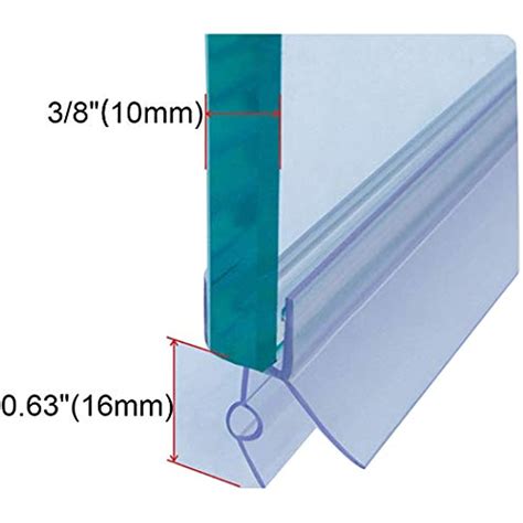 Frameless Shower Door Bottom Seal With Drip Rail For 3 8 10mm Glass Length 703510475442 Ebay