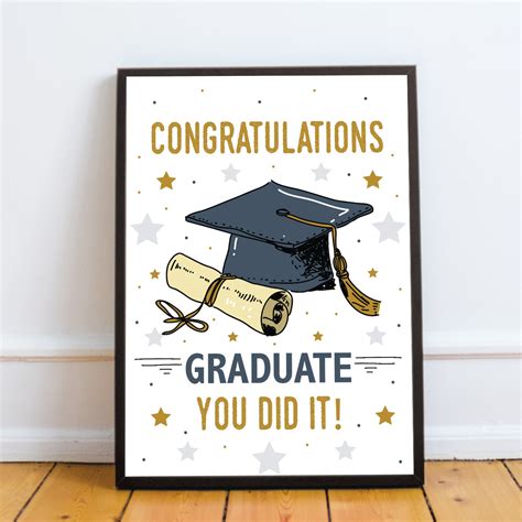 Congratulations T For Graduate Graduation Ts Framed Print